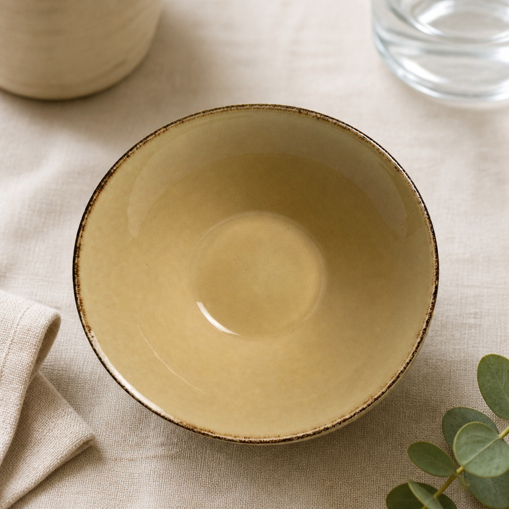 Commercial Porcelain Bowls 135mm Wheat Essence 24 Pack