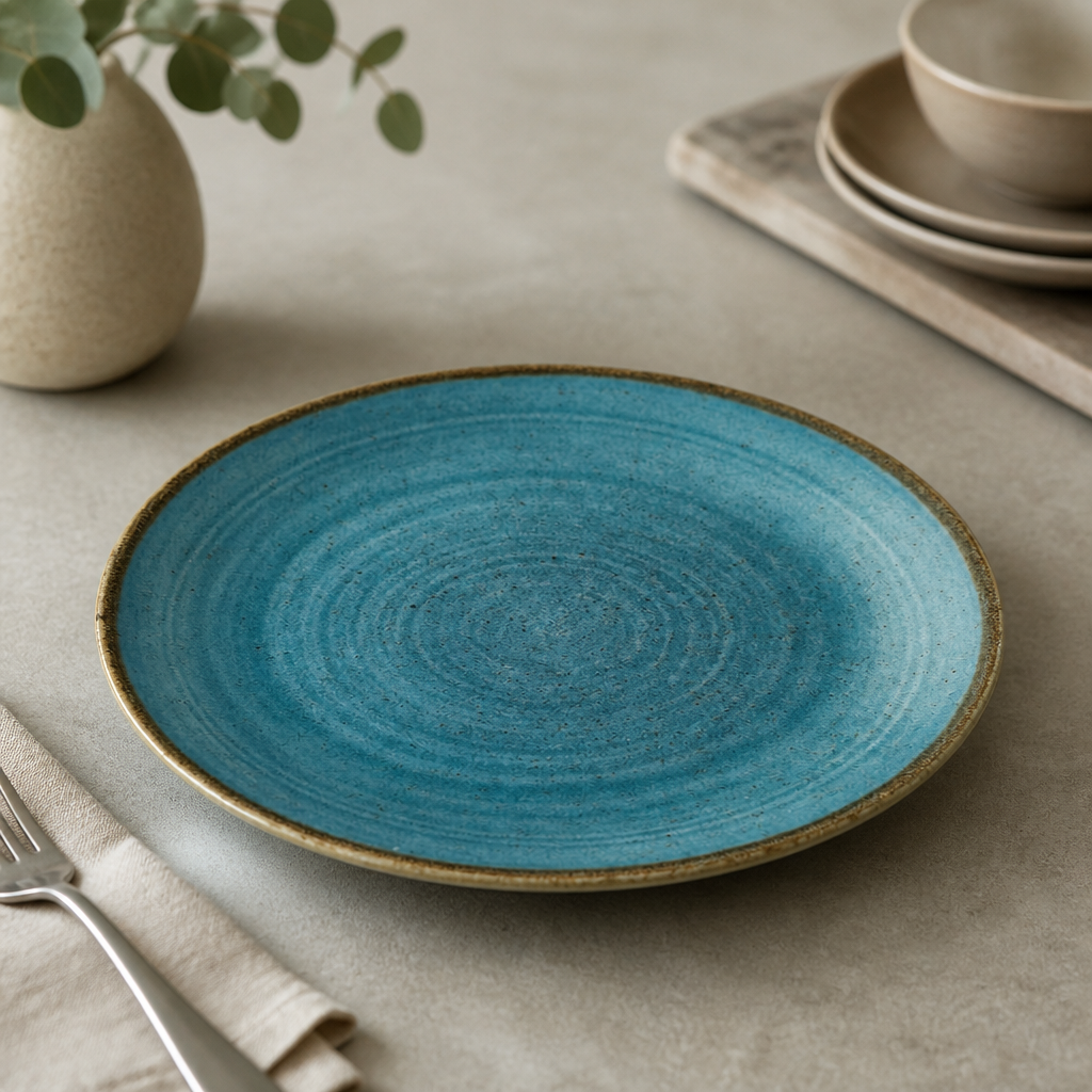 Commercial Coupe Plates 220mm Teal 12 Pack Raw