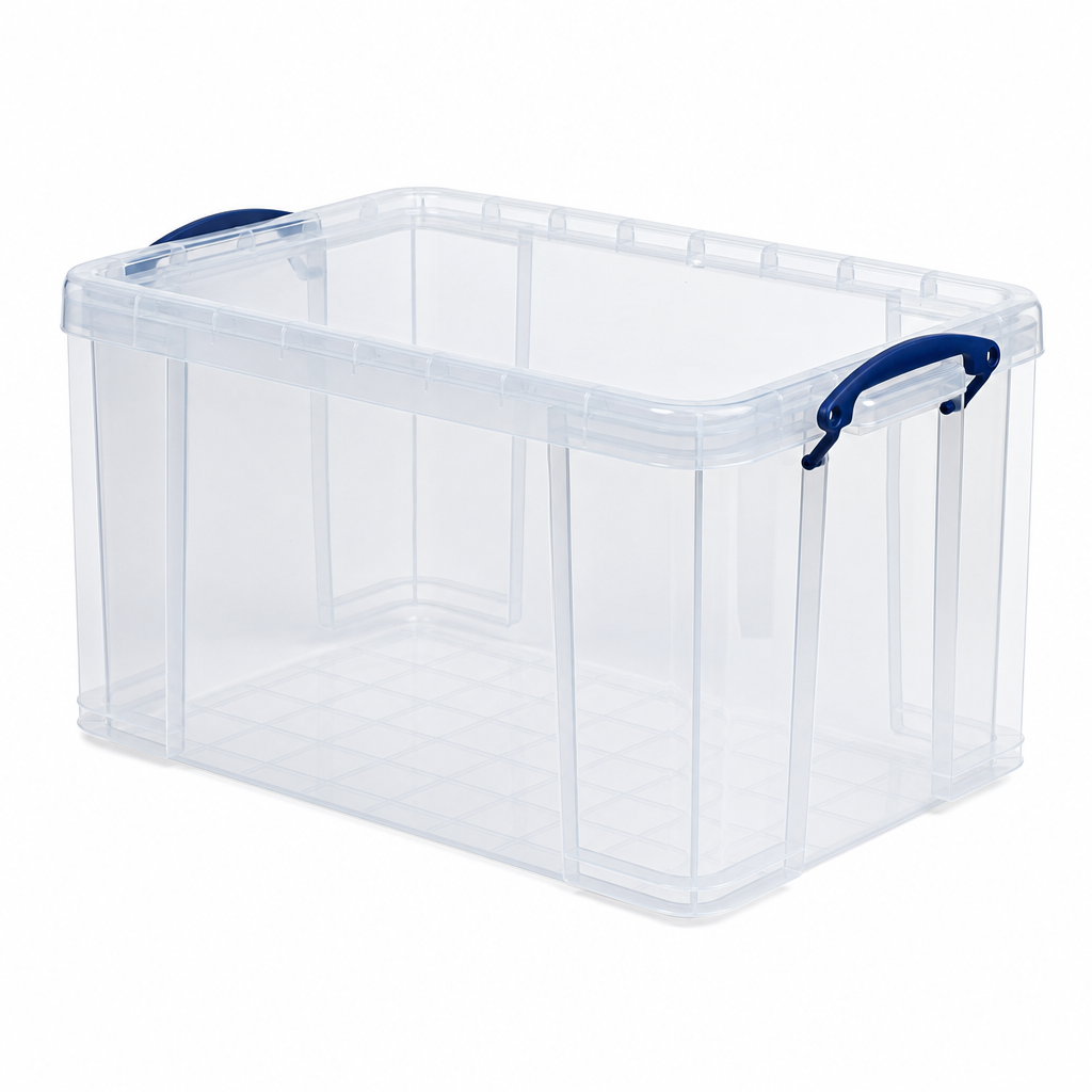 24.5 Litre Clear Plastic Storage Box with Lid