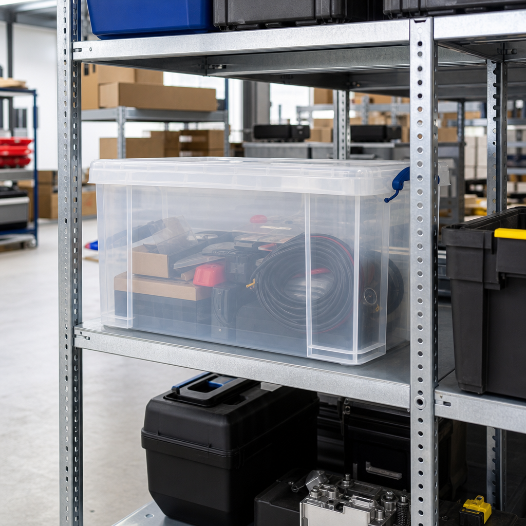 24 Litre Clear Plastic Storage Box with Lid