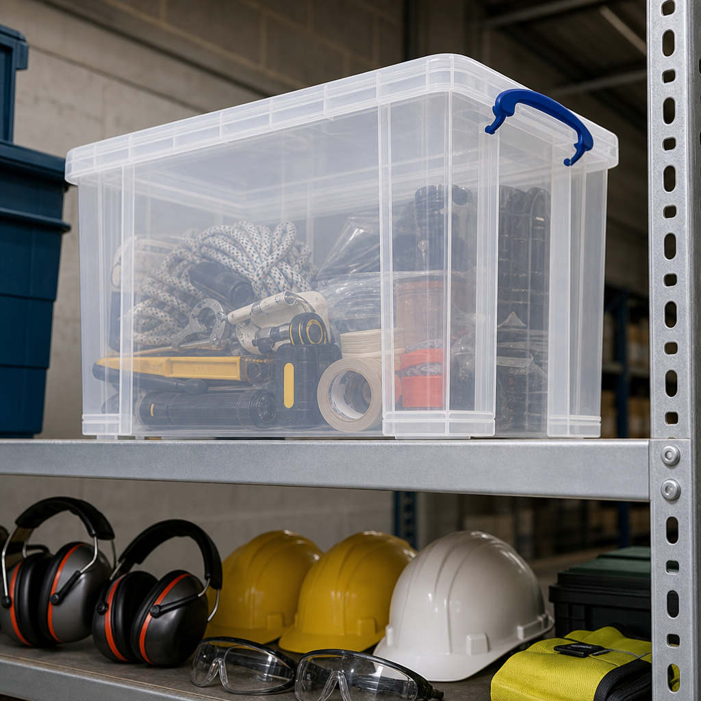 24 Litre Clear Plastic Storage Box with Lid