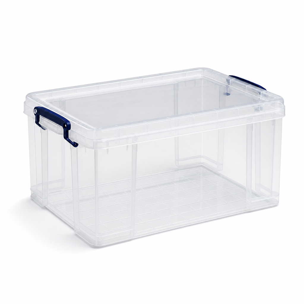 24 Litre Clear Plastic Storage Box with Lid