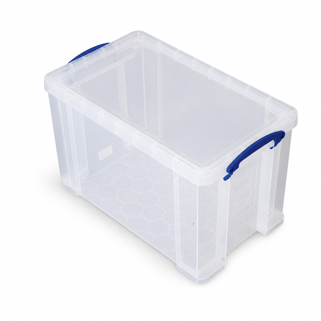 24 Litre Clear Plastic Storage Box with Lid