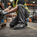 Premium Safety Shoe S3 SRC - High-Performance Grey Footwear with Slip-Resistant Sole and Sizes 2-13