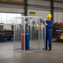 Heavy Duty Gas Bottle Cage with Galvanised Finish, Collapsible and Stackable for Secure Storage of Gas Cylinders