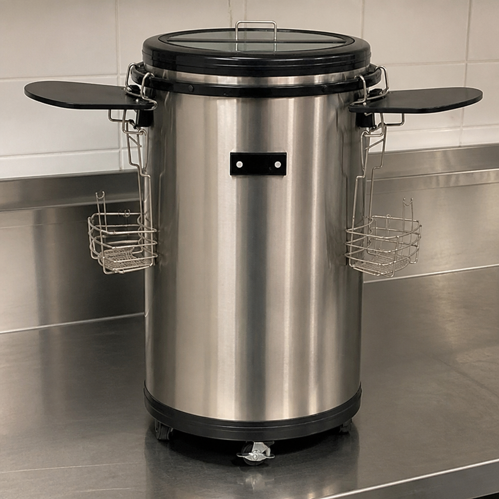 Commercial Party Cooler 50Ltr with drop-down service tables