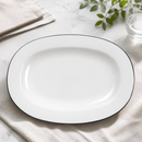 Commercial 330mm Oval Dish Set - 6 Pack Fine China Catering