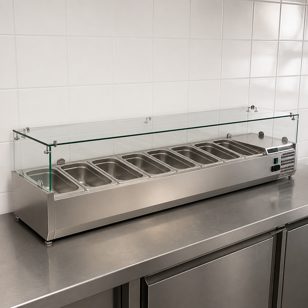 Commercial Countertop Prep Fridge 8x 1/4GN capacity