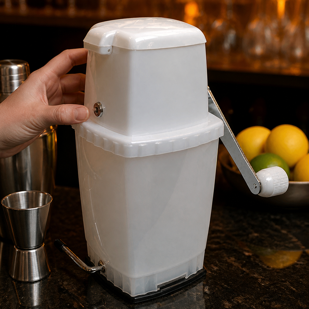 Manual Ice Crusher for Bars and Pubs, compact and easy to use