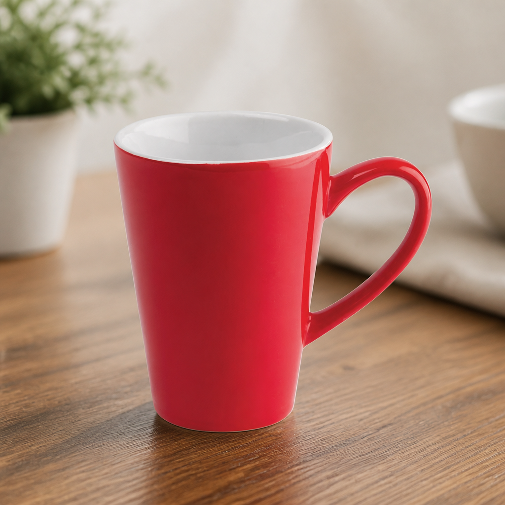 Commercial Latte Cups 340ml Red - 12 Pack