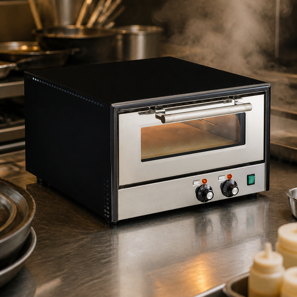 Single Deck Commercial Pizza Oven with Cordierite Stone 381mm