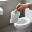 Premium Sanitary Disposal Bags - Opaque with Finger Holes for Easy Use, Pack of 100, Made from Sugarcane and Recycled Materials