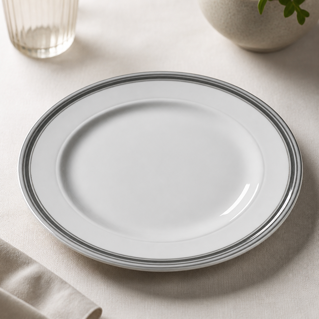 Commercial Bead Truffle Plates 285mm - 6 Pack Grey China