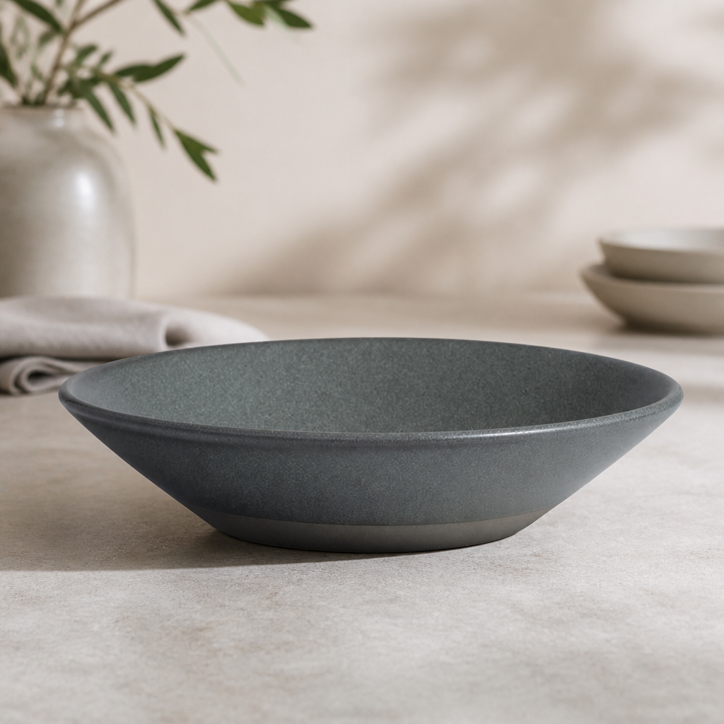 Commercial Teal Bowls 200mm 0.57 Ltr Vitrified Stoneware 24 Pack