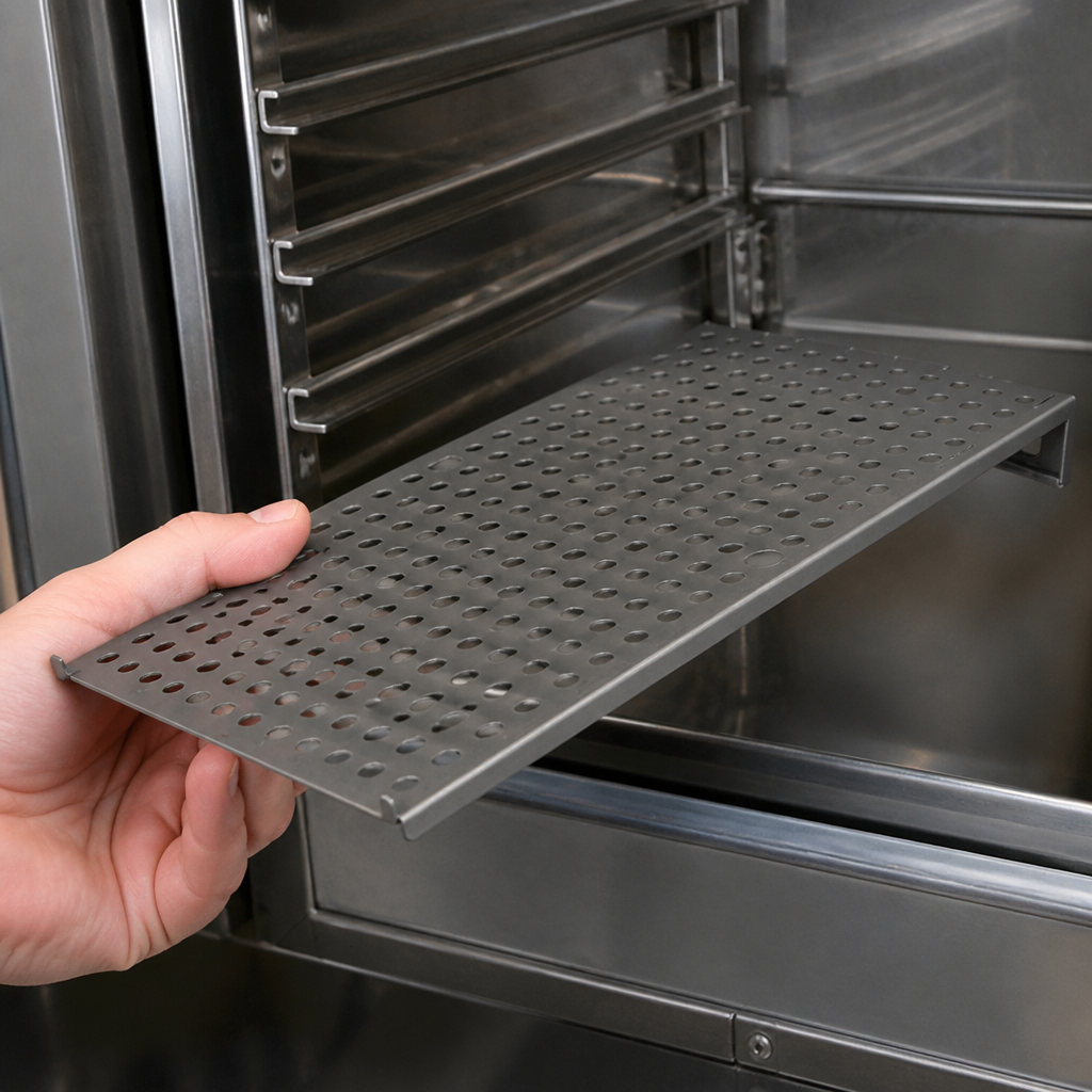 Commercial sloping insert tray 60mm high stainless steel