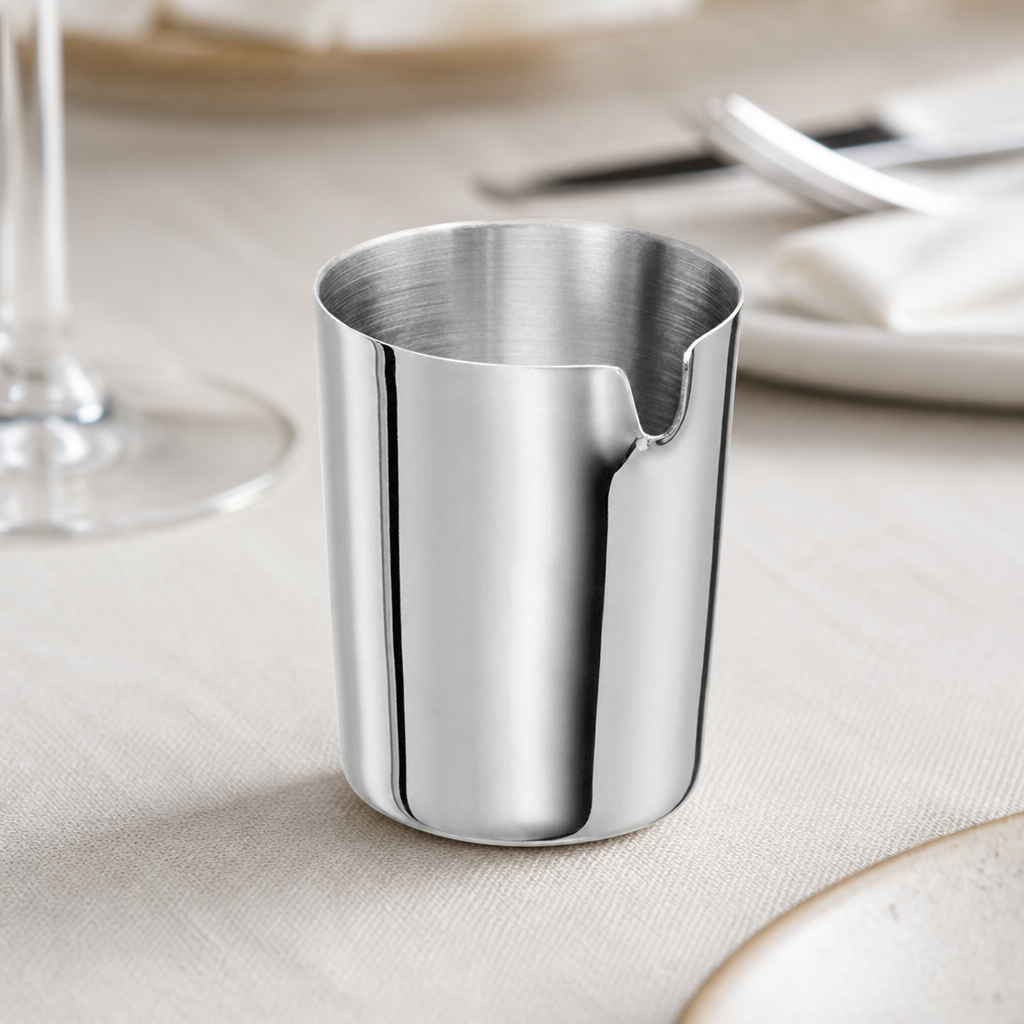 Commercial Gravy Pourers 40ml Silver PVD Coating 4 Pack