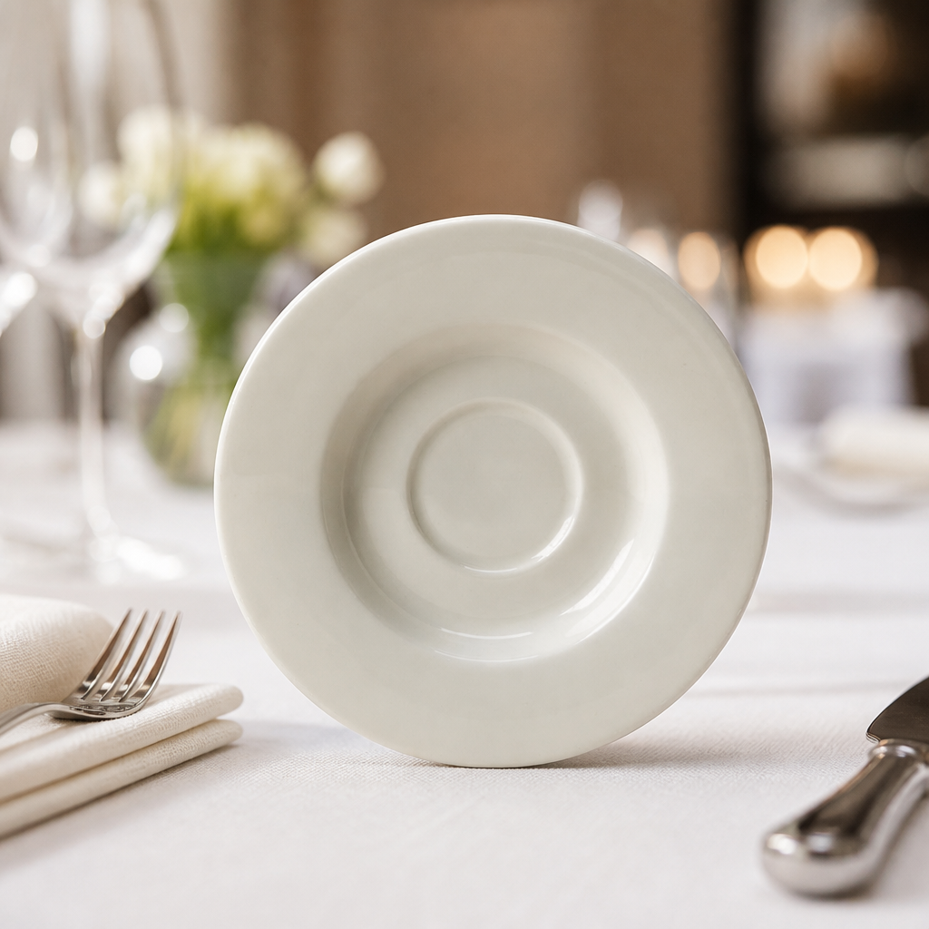 Commercial Fine Porcelain Saucers 160mm for Catering 36 Pack