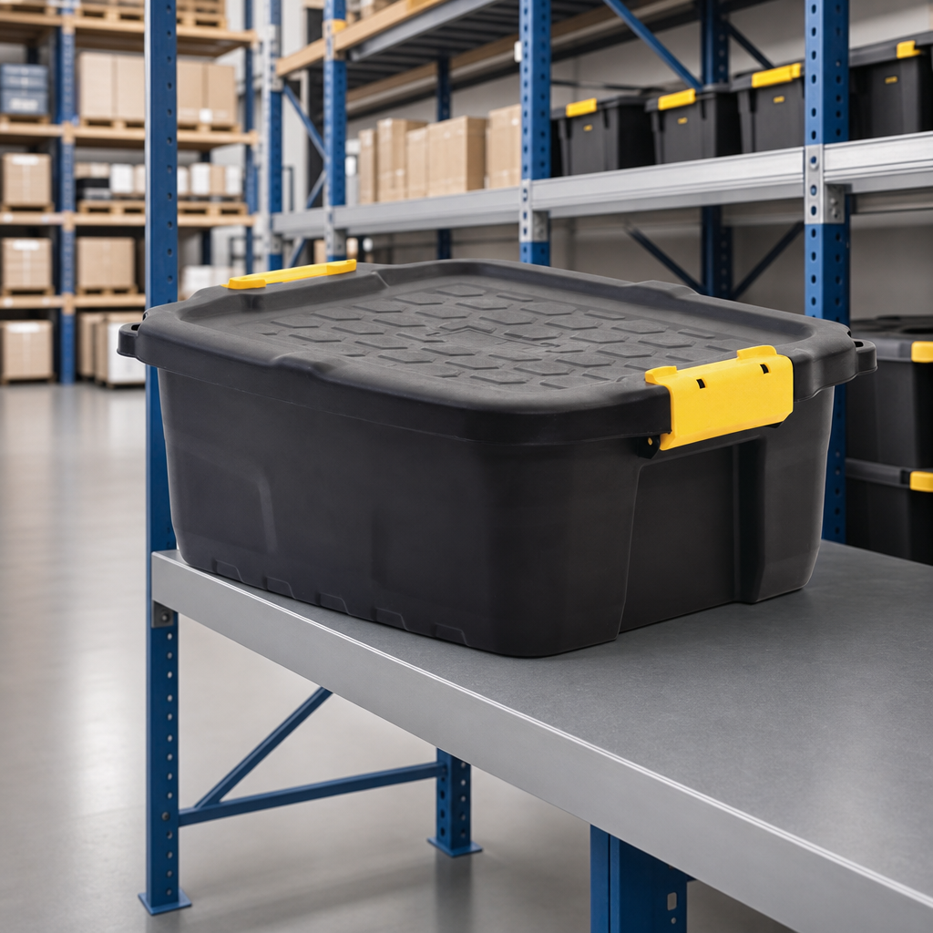 24L Heavy Duty Plastic Storage Boxes – Pack of 2