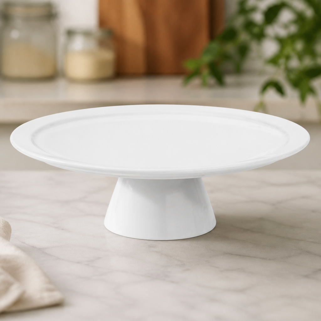 Commercial Porcelain Cake Stand 305mm Dishwasher Safe