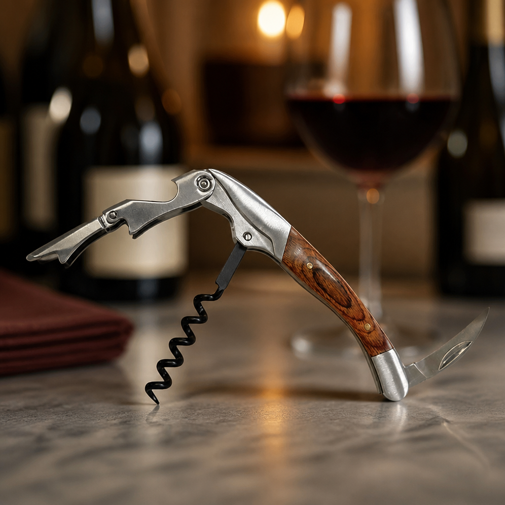 Commercial Waiters Friend Corkscrew with Wooden Handle