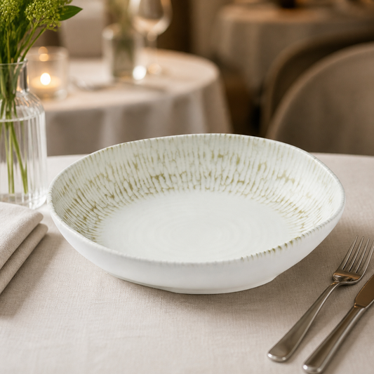 Pack of 6 taupe commercial deep bowls 215mm 0.8 Ltr