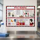 Fire Safety Poster 590x420mm Durable Laminated Design