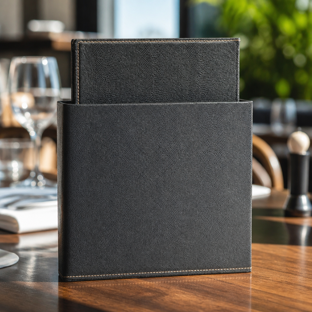 Commercial Menu Covers with Storage Box Black 20 Pack