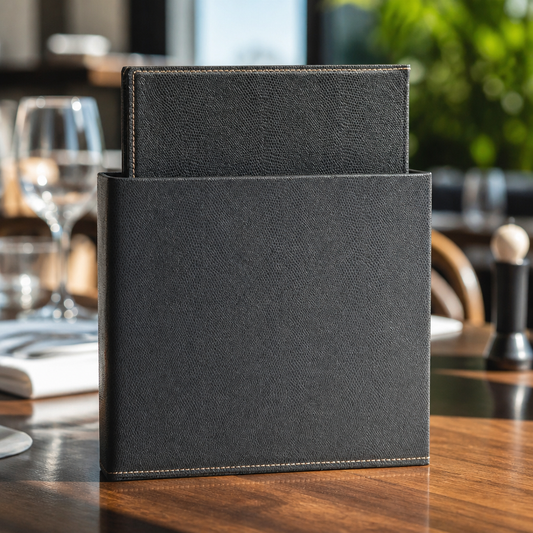 Commercial Menu Covers with Storage Box Black 20 Pack