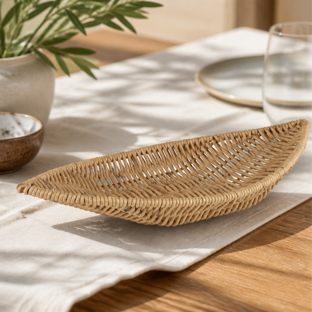 Commercial Beige Polypropylene Basket 300x150mm