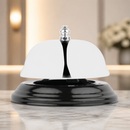 Small Reception Call Bell - Elegant Silver and Black Design