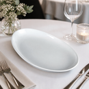 Commercial Deep Oval Serving Plates 304mm Porcelain 4 Pack