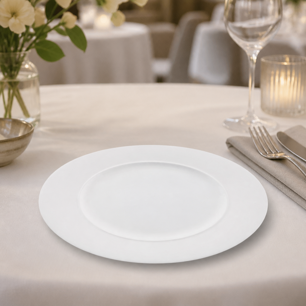 Commercial Porcelain Rim Plates 286mm 6 Pack