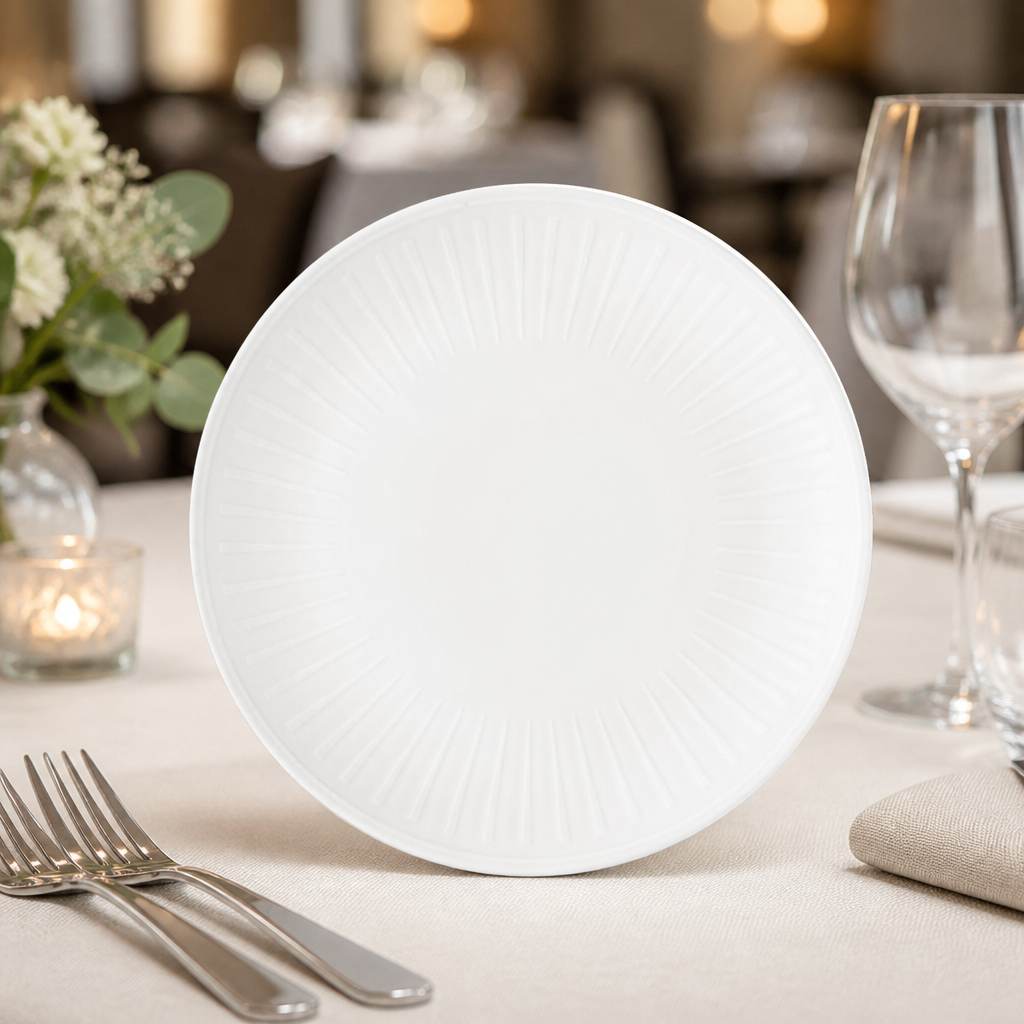 Commercial Coupe Plates 260mm Super-Vitrified Ceramic