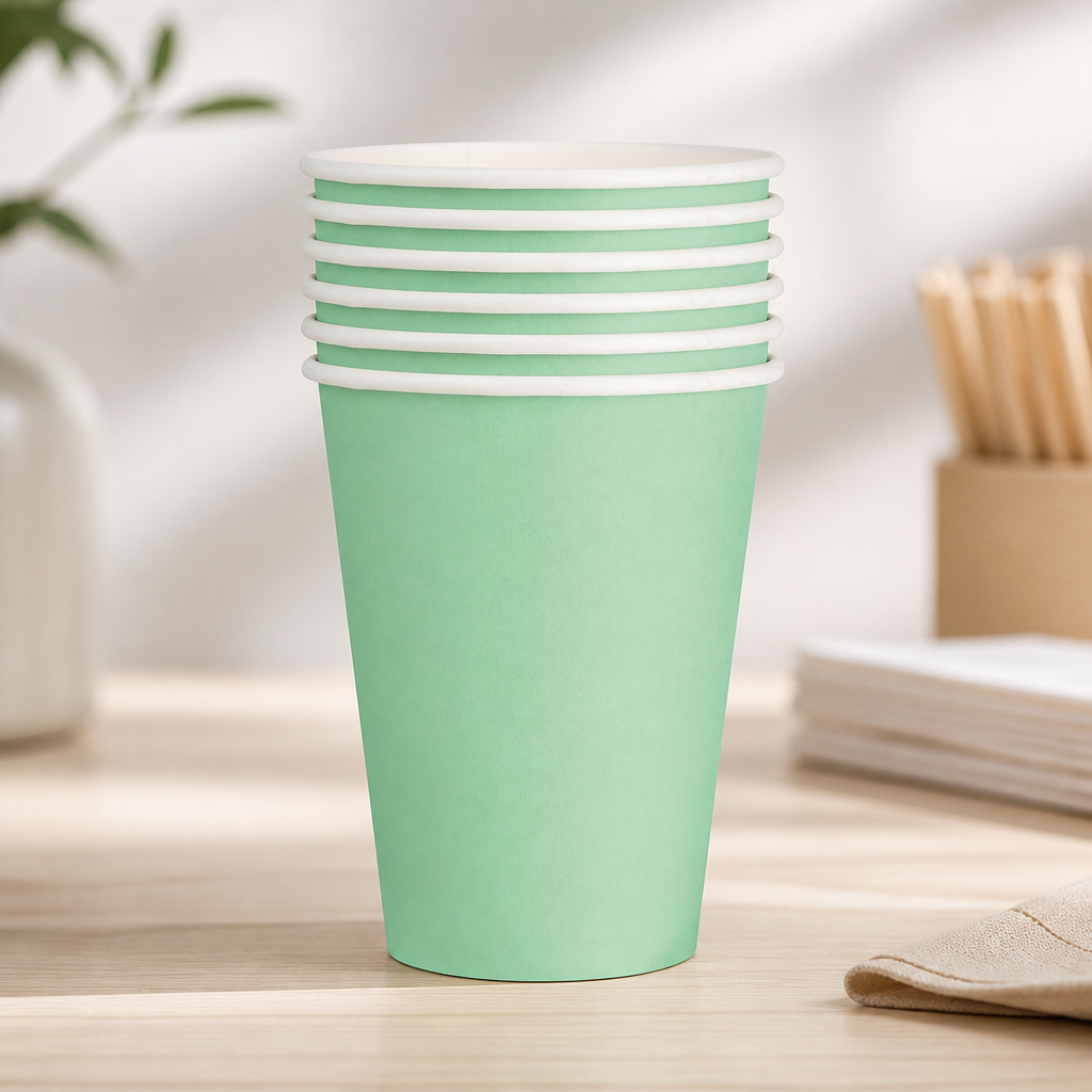 340ml Disposable Turquoise Takeaway Coffee Cups 1000 Pack