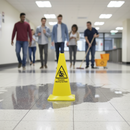 Premium Yellow Slippery Surface Warning Cone with Caution Emblem for Safety and Visibility