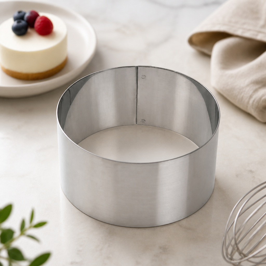 Commercial Stainless Steel Mousse Ring 120mm Ø Plating Mould