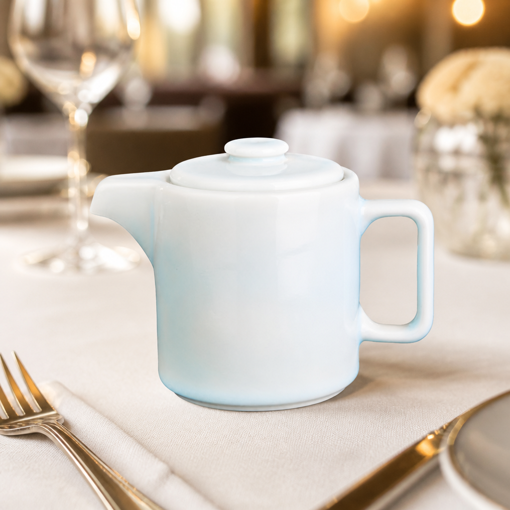 Commercial Porcelain Teapots 450ml with Infuser - 2 Pack