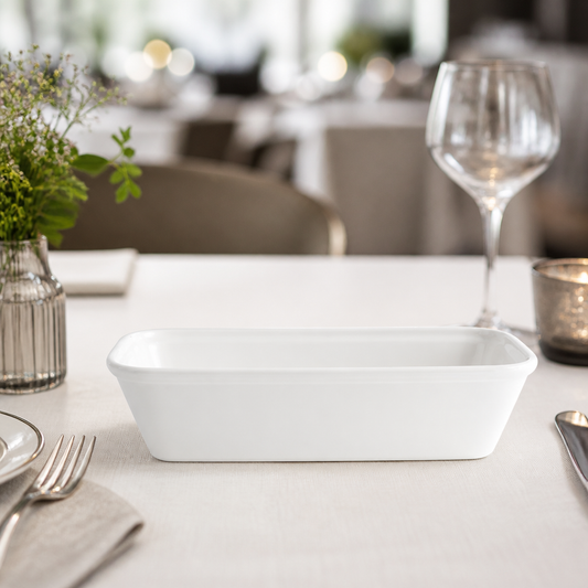 Commercial Rectangular Baking Dishes 120x250mm 1Ltr 4 Pack