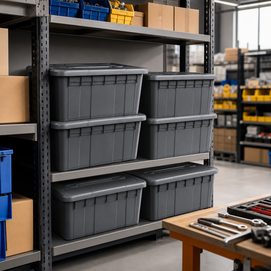 25L Heavy Duty Plastic Storage Box With Lid