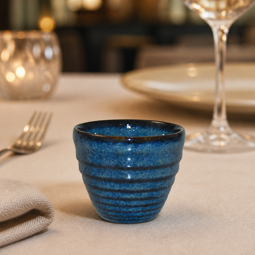 Commercial Dip Pots 114ml Ripple Effect for event dining