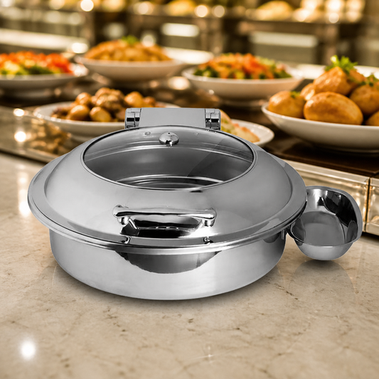Commercial Round Chafing Dish 419x178mm Induction Capable