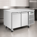 Commercial Double Door Counter Fridge Freezer 124L Capacity