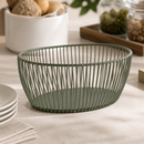 Commercial Green Metal Fruit Basket 200x150x80mm Stackable