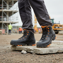 Premium Lace Up Full Grain Smooth Leather Safety Boot S3 SRC - Ergonomic Fit with Shock Absorption