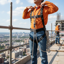 Premium 2 Point Full Body Harness with Steel Buckles for Safety and Durability - High-Quality Professional Grade for Industrial and Commercial Appl...