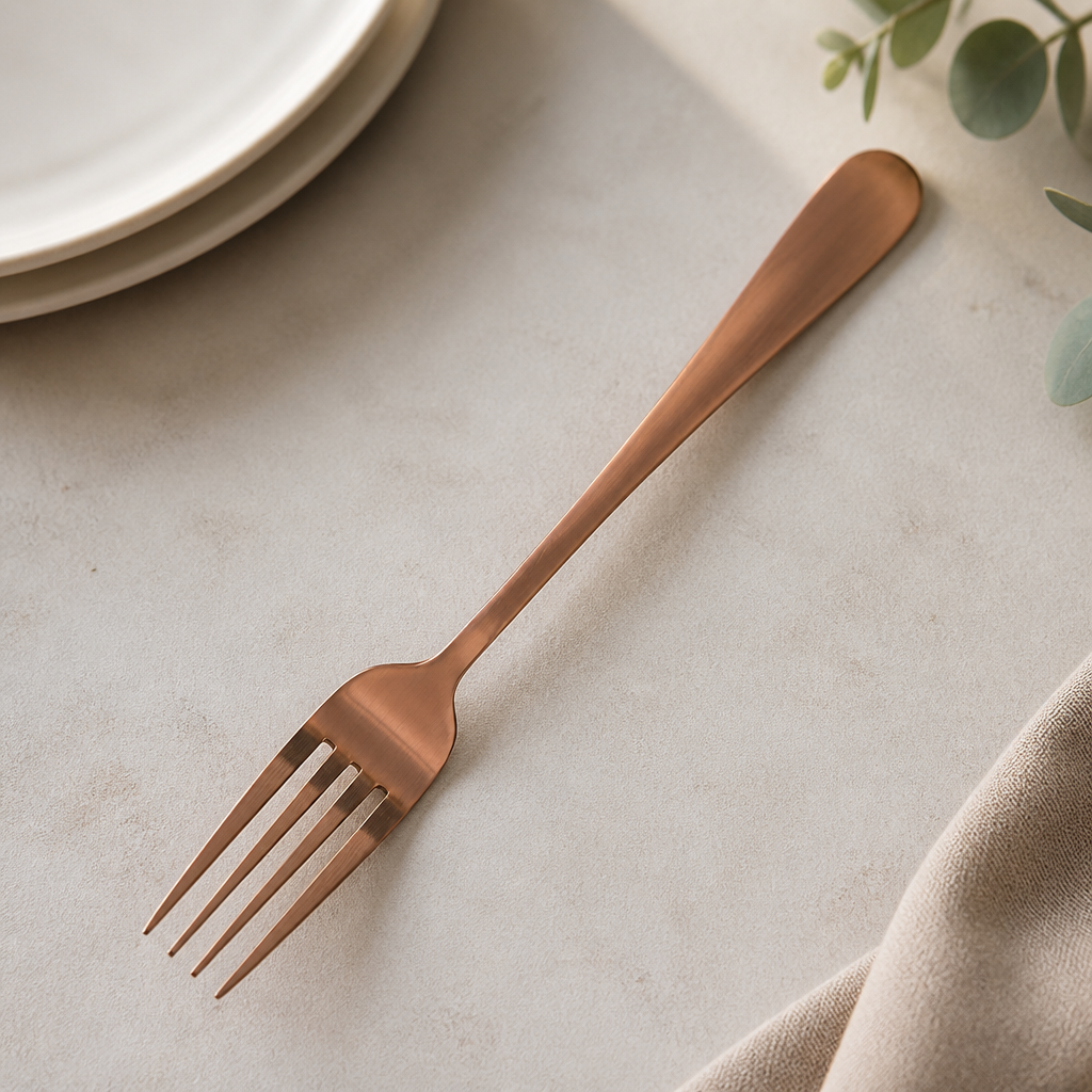Commercial Blush Table Forks Copper 12 Pack 18/10 Stainless Steel