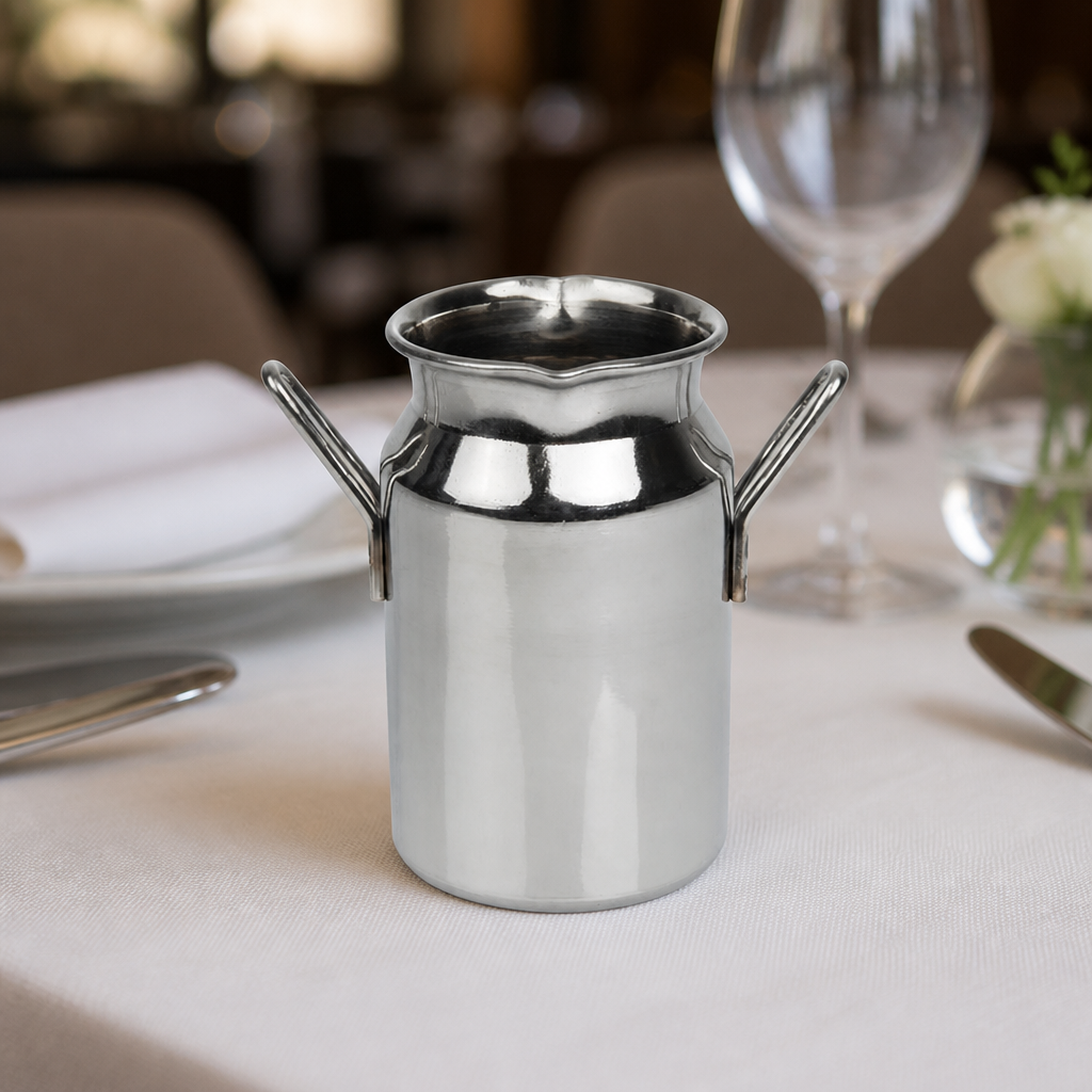 Commercial Stainless Steel Mini Milk Churn 120ml for catering