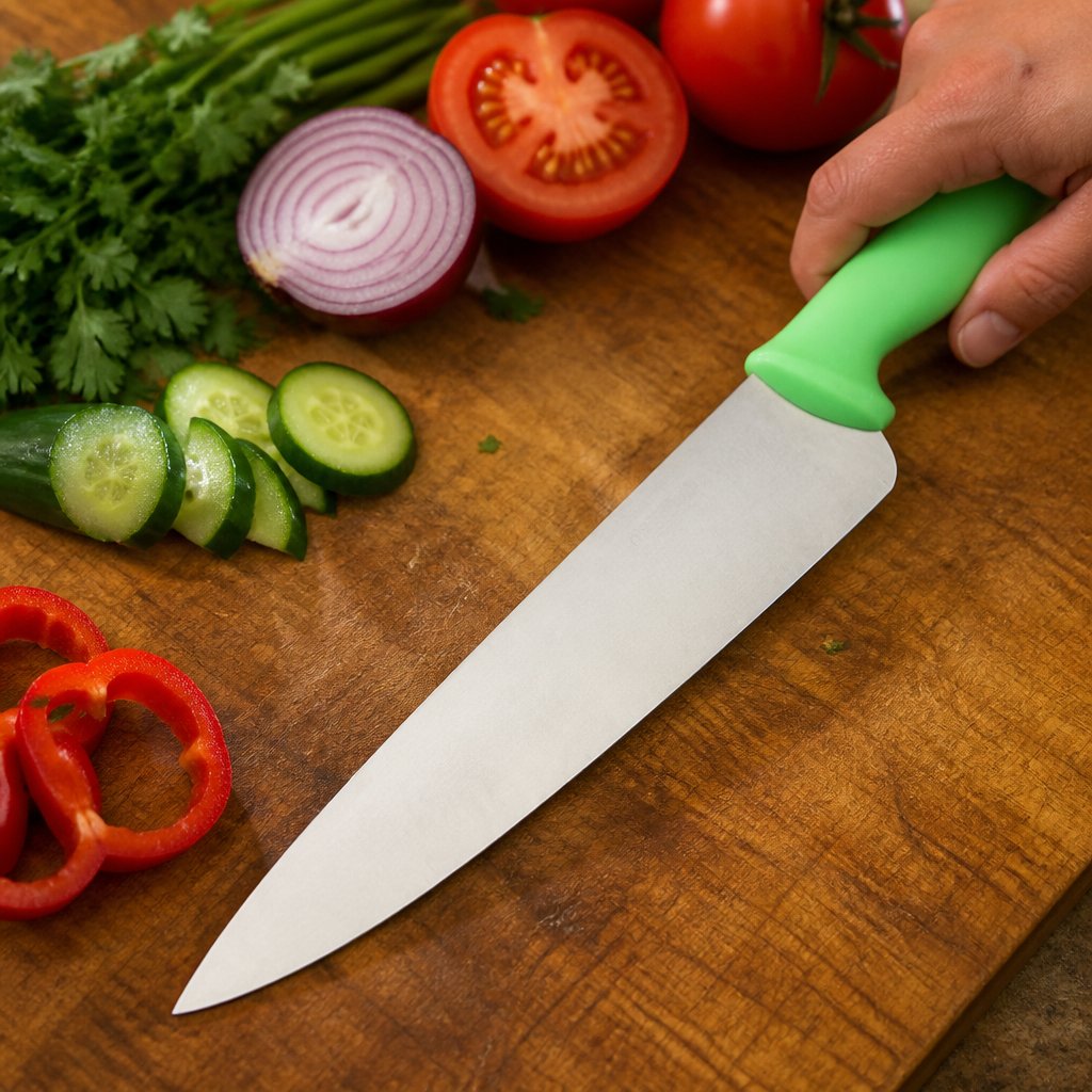 25cm Colour Coded Commercial Chef Knife for Salads and Fruits