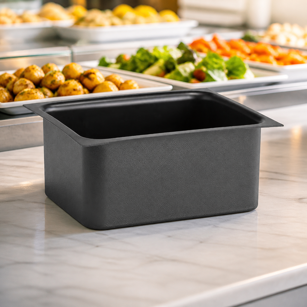 Commercial GN 1/2 Insert Black 310x250x130mm for displays