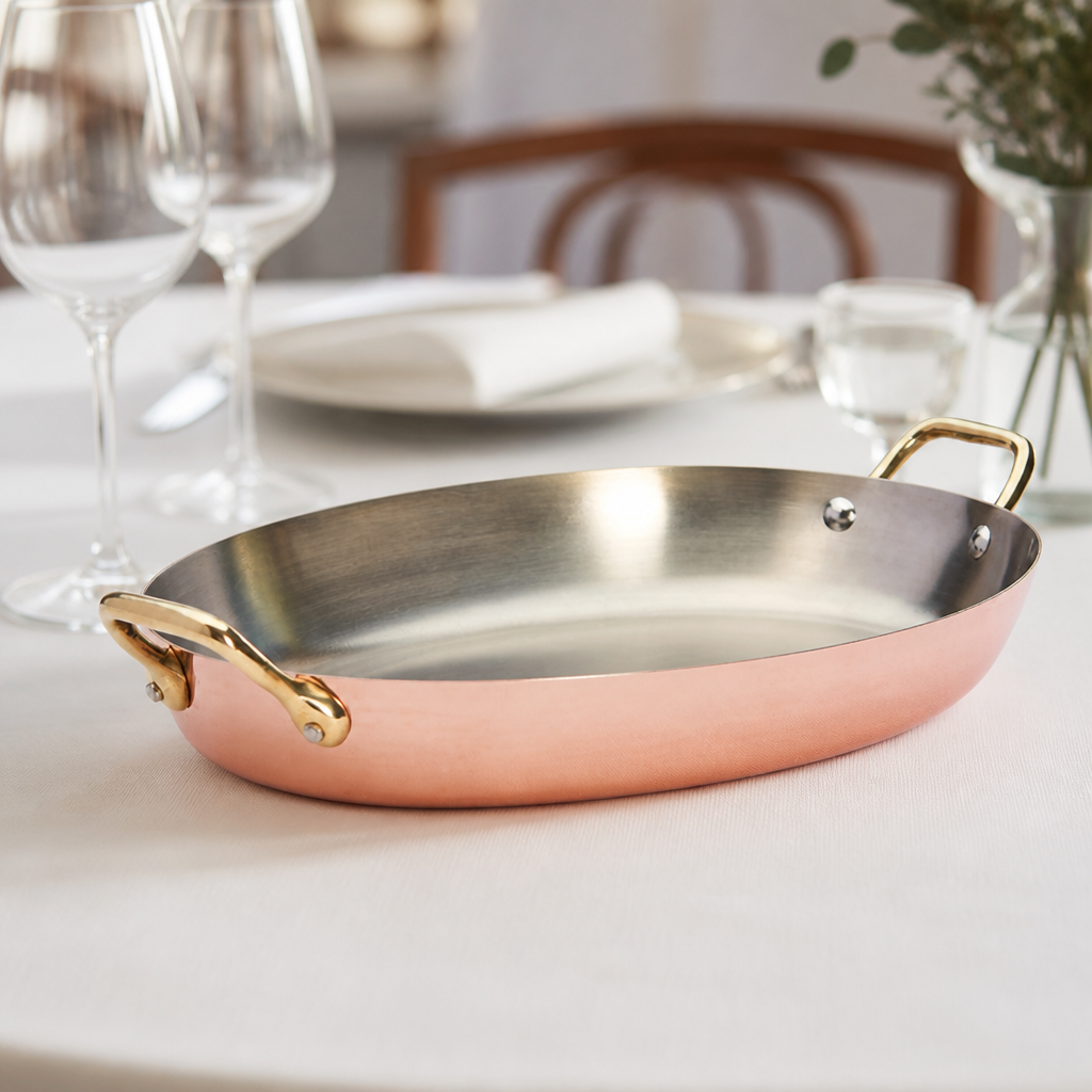 Commercial Copper Sizzler Plate 36cm 4.2 Ltr Capacity